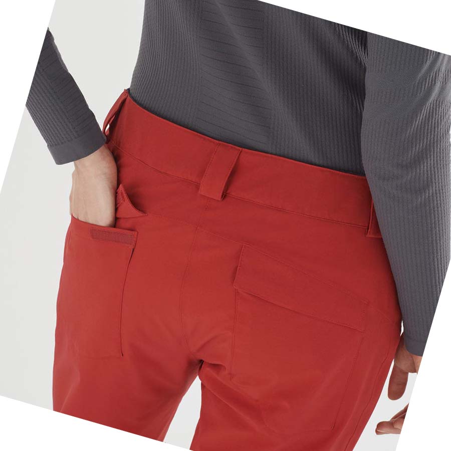 Pantalones De Esquí Salomon EDGE Mujer Rojos | MX 2326RVD